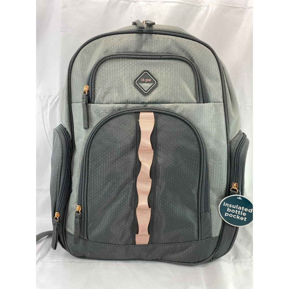 Bb Gear Backpack With Insulated Bottle Pocket & Multiple Compartments Gr…